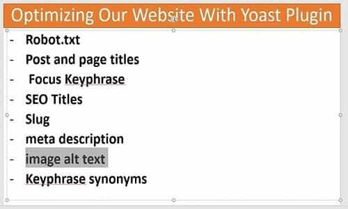 Website Content Optimization - media library