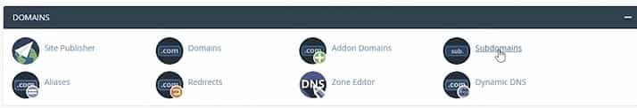 How To create a subdomain
